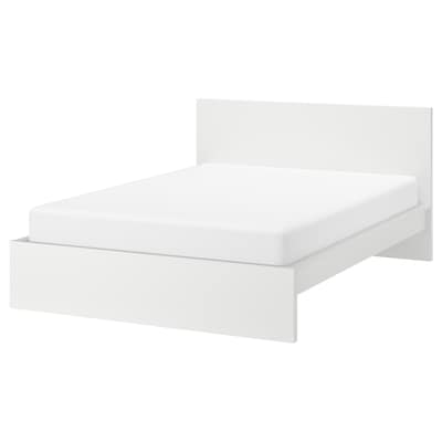 MALM هيكل سرير، عالي, أبيض, ‎140x200 سم‏